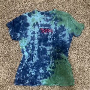 Rue21 Blue and Green Tie-Dye Tee